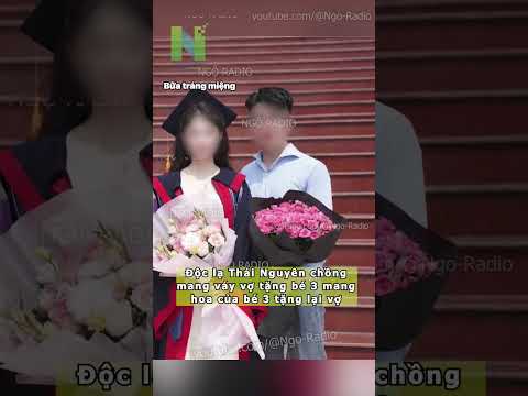 Chồng mang váy vợ tặng bé 3 mang hoa của bé 3 tặng lại vợ thumbnail