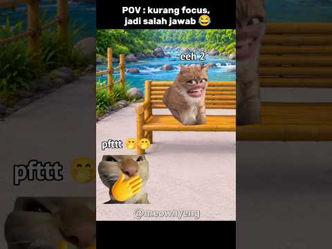 jadi salah jawan kan 😂 #komedi #lucu #memes #cat #trending thumbnail