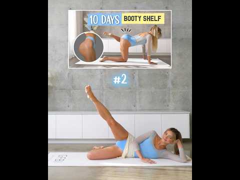 10 MIN | 10 DAYS to Grow a BOOTY SHELF! Home Pilates Workout #pilates #homeworkout #glutes thumbnail