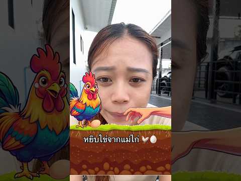 หยิบไข่จากแม่ไก่จะได้ไหม? 🤌🥚🐓 #ลองดู #funny #enjoy #ฝากติดตาม #หมูหมีจัดให้ thumbnail