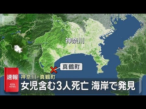 【速報】「海に女性が浮いている」海岸で女の子2人含む3人死亡　神奈川・真鶴町(2026年6月2日) thumbnail