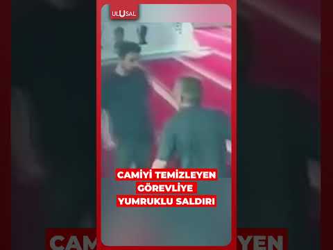 Camiyi temizleyen görevliye yumruklu saldırı kameraya yansıdı #shorts #cami #keşfet thumbnail