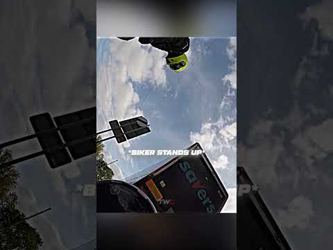 Biker Cheats Death in Truck Near Miss 😱 thumbnail