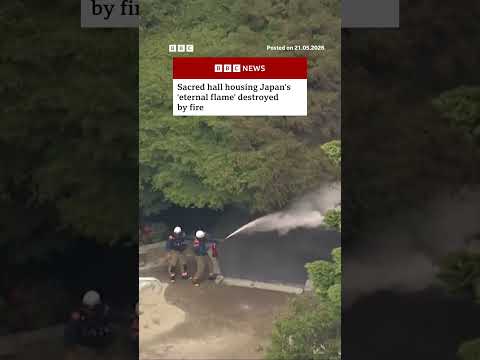 Sacred hall housing Japan's 'eternal flame' destroyed by fire. #Japan #BBCNews thumbnail