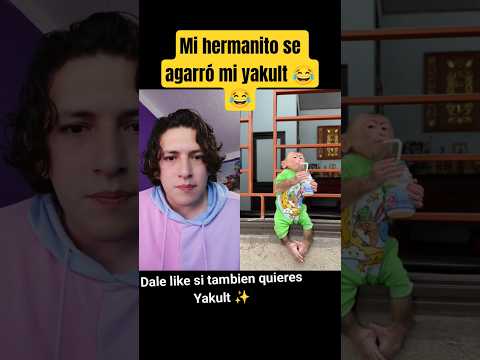 Mi hermanito se agarró mi Yakult 😂😂 - Hey Crispin #humor #cute thumbnail