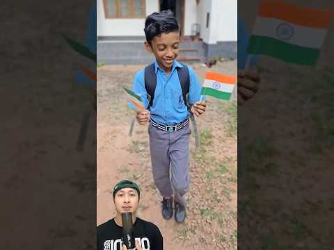 ADIK KAGET NENEK BIKIN BENDERA DARI KERTAS PUTIH‼️??@KrishnaAvyu #remix #dubbing #trending thumbnail