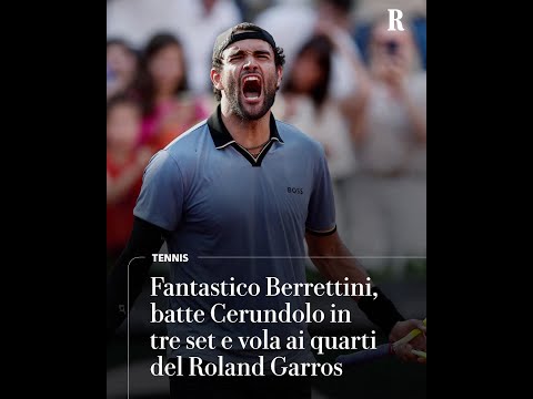 Fantastico Berrettini, batte Cerundolo in tre set e vola ai quarti del Roland Garros thumbnail