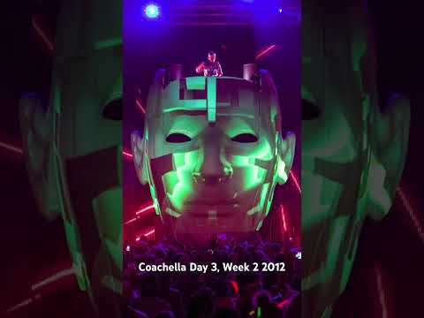 Avicii’s 2012 Coachella set-and the iconic LED giant head that he played atop. Photography by Rukes. thumbnail