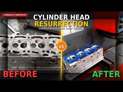 From Destroyed to Perfect! Cylinder Head Height Restored With Welding! #shorts thumbnail