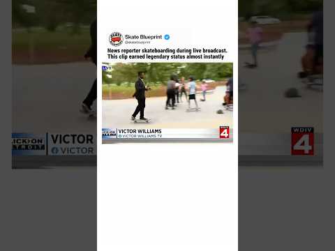 The Coolest News Reporter Ever 🤯 Victor Williams 👑 #skateboarding #skate #shorts thumbnail