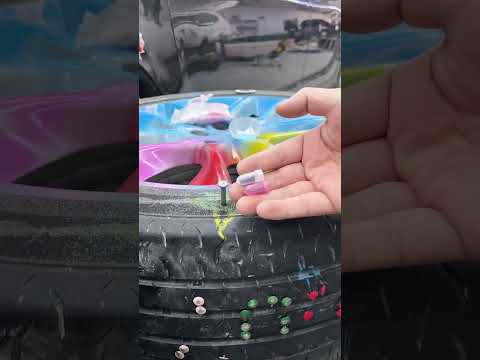 Flat tire? 🛞 Don't get stranded. These self- sealing rubber nails ##CarRepairHack #TireRepair #fyp thumbnail