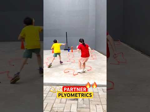 PARTNER PLYOMETRICS 🔥 AGILITY TRAINING 🌟 JUMP HIGHER ⚡️RUN FASTER #speedandagility #shorts #ninja thumbnail