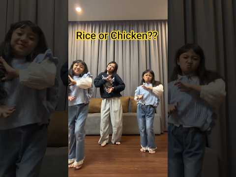 RICE OR CHICKEN 👀 #dance #trends #jogetviral #kembar #jogetseru #shorts thumbnail