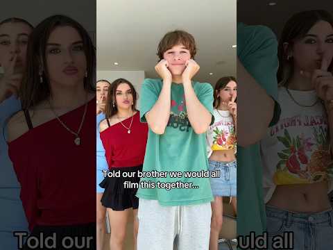We left him alone - 3 Sisters Pranked the Brother (Family of 6 kids) thumbnail