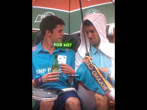 Djokovic Surprises Ball Boy! ❤️‍🩹 thumbnail