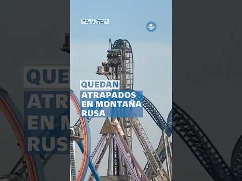 Montaña rusa se detiene a varios metros de altura; rescatan a 8 personas #shorts thumbnail