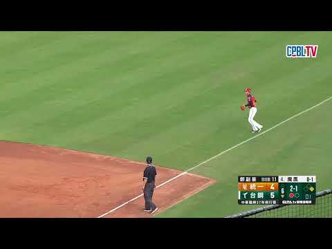05/24 統一 VS 台鋼 六局下，李軍在得點圈有人的情況上場接替投球送出1K，最終讓台鋼留下殘壘 thumbnail