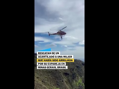 RESCATAN a una mujer de un ACANTILADO tras haber sido ARROJADA por su EXPAREJA en BRASIL #shorts thumbnail