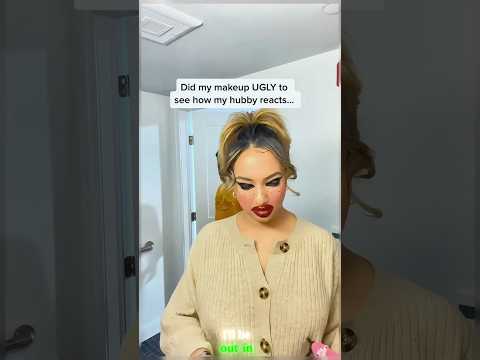 Terrible makeup prank on my husband 🤣🤣🤣#funny #fyp #foryoupage thumbnail