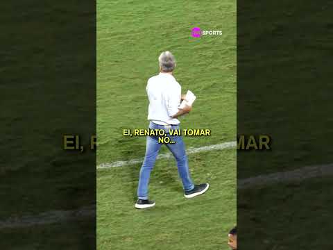O QUE É ISSO? JOGARAM ATÉ COPO NAS COSTAS DO RENATO GAÚCHO! #shorts thumbnail