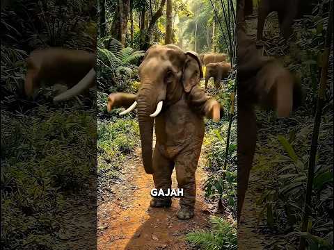 Anak ini mencoba menyamar dengan gajah sungguhan 😳 #shorts thumbnail