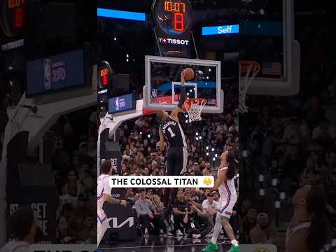 Wemby grabs the alley-oop from the sky and throws it down 😤 thumbnail