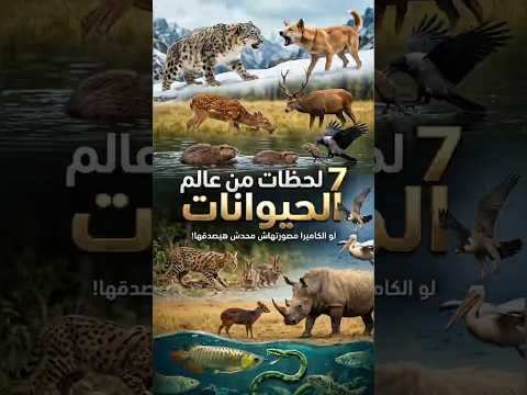 7 لحظات من عالم الحيوانات… مستحيل حد يصدقها 😨 #wildlife #Shorts #animals thumbnail