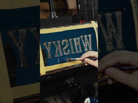 Turning Plain Glass into GOLD! (Whisky Sign) ✨ #viral thumbnail