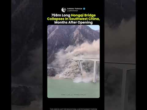 China’s 758 m Bridge Collapses Months After Opening 😲 thumbnail