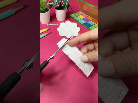 Toilet paper flower DIY 🌸 thumbnail