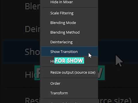 How To Setup OBS Source Hide/Show Transitions thumbnail