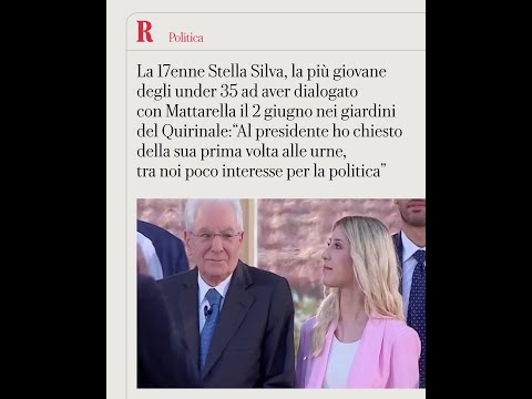 Stella Silva, la più giovane ad aver dialogato con Mattarella il 2 giugno thumbnail