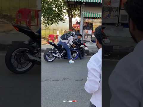 Yamaha R1M five Ka Crash Gaya 🤕🚀 #r15 #ytshorts #shorts #viralshorts thumbnail