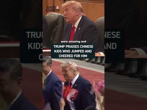 Donald Trump praised a group of Chinese children who jumped and cheered for him ?? thumbnail