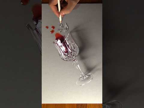 Broken wine glass #drawing #art thumbnail