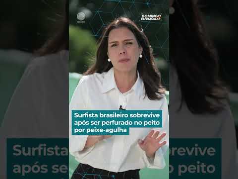 Surfista brasileiro sobrevive após ser perfurado no peito por peixe-agulha | #DomingoEspetacular thumbnail