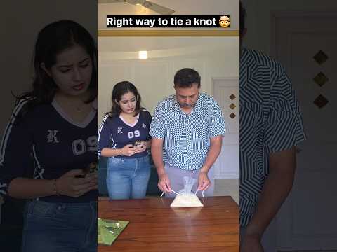 "You will never tie knot the same way again." 🤩🤯🤣 #relatable #trending #shorts thumbnail