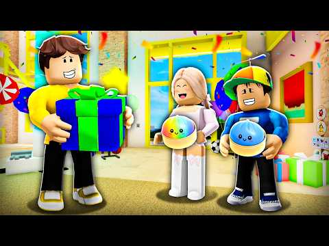 PIERWSZY DZIEŃ DZIECKA MAŁEJ NELI I TEODORA w BROOKHAVEN RP! 🍭🥳 (Historyjka Roblox) thumbnail