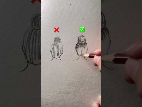 How to draw hair bun #art #drawing thumbnail