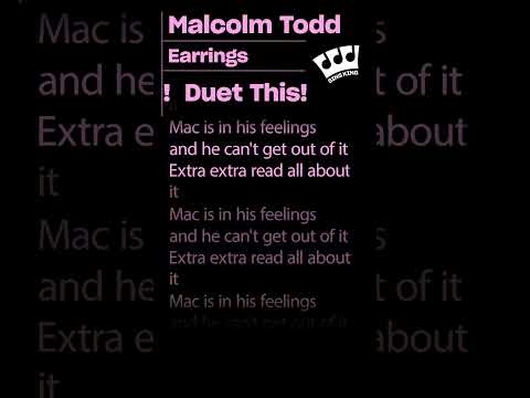 Malcolm Todd - Earrings (Short Karaoke) Karaoke Sing-Along (Lyrics on Screen) #music #karaokehits thumbnail