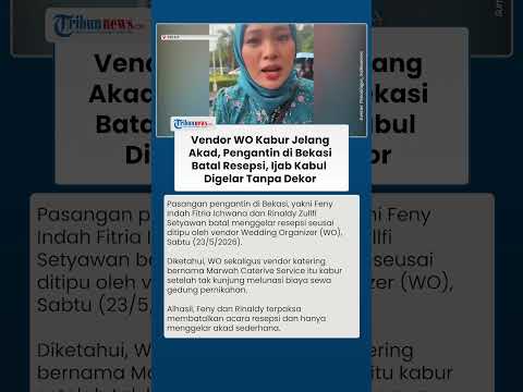 Pilu, Pengantin di Bekasi Gagal Resepsi seusai Ditipu WO, Uang Pernikahan Dibawa Kabur Jelang Akad thumbnail