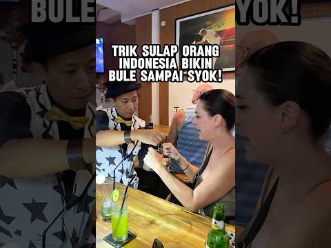TRIK SULAP YANG BIKIN BULE SYOK 😆 #reaksibule #shorts #viralvideo thumbnail