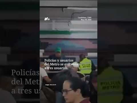 Graban Pelea entre Policías y Usuarios que No Querían Pagar su Entrada al Metro thumbnail