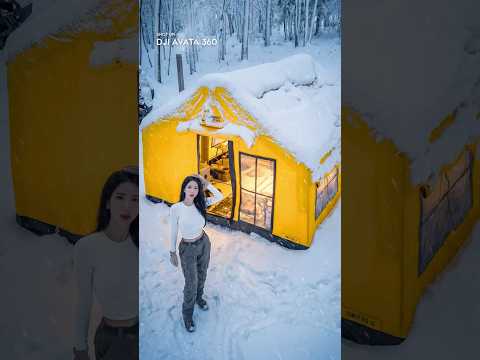 ❄️SNOW CAMPING FROM ABOVE WITH DJI AVATA 360 thumbnail