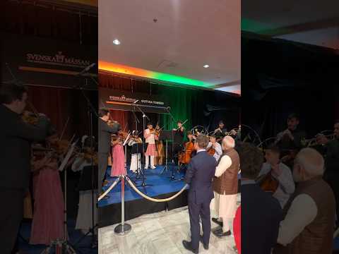 A special orchestra performance to welcome PM Modi in Sweden! thumbnail