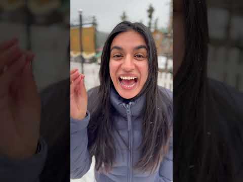 it's SNOWING! This is so magical #snow #hindi thumbnail