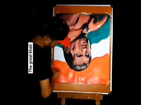 The great khali painting 🎨 #shortvideo #shorts thumbnail
