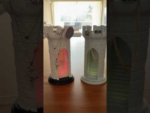 Tower shaped jewelry holder lamp #3dprinting #3dprinted #3dprint #desklamp #jewelry #jewelrydesign thumbnail