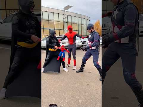 Spider-Man scared the superheroes😂 #spiderman thumbnail
