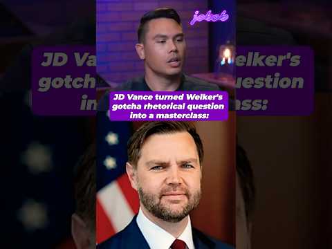 JD Vance turned Welker's gotcha rhetorical question into a masterclass thumbnail